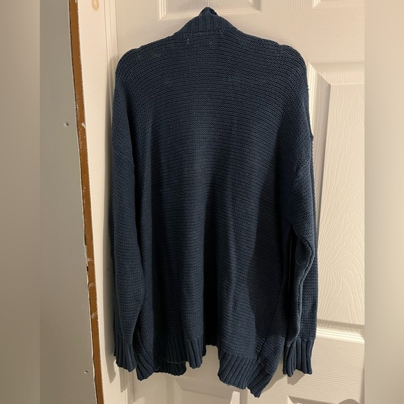 American Eagle Knit women’s Cardigan Sweater -Navy Blue Lrg - Picture 4 of 4